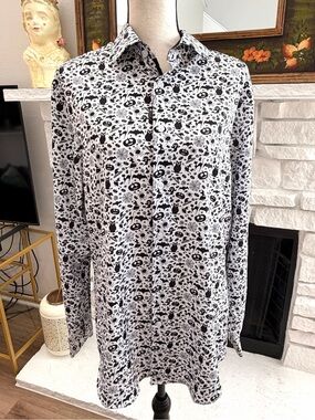 Tom Baine Halloween Shirt Men XL Slim Fit Cats Bats Pumpkins - Unworn